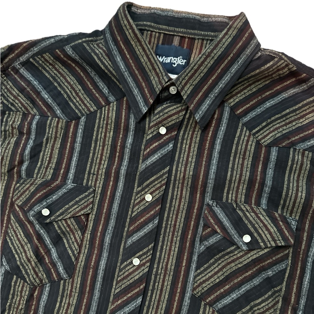 Vintage Wrangler Pearl Snap Western Shirt Men’s Size 3XT Tall Cowboy Multicolor‎